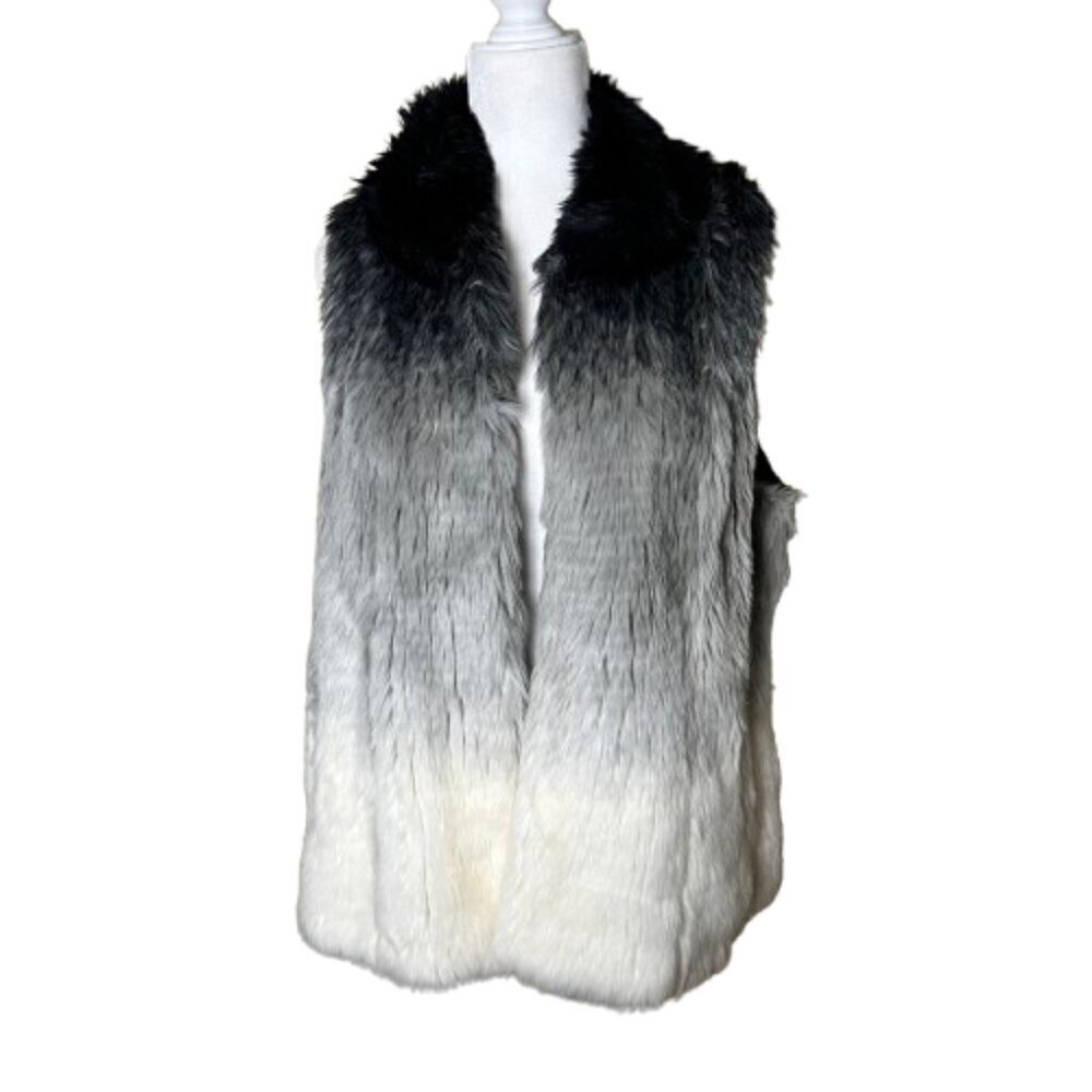 INC International Concepts Ombre Faux Fur Longline Vest Size XL